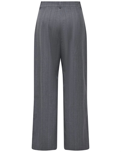 Only - ONLJackie HW Wide Pinstripe Bukser - Medium Grey Melange
